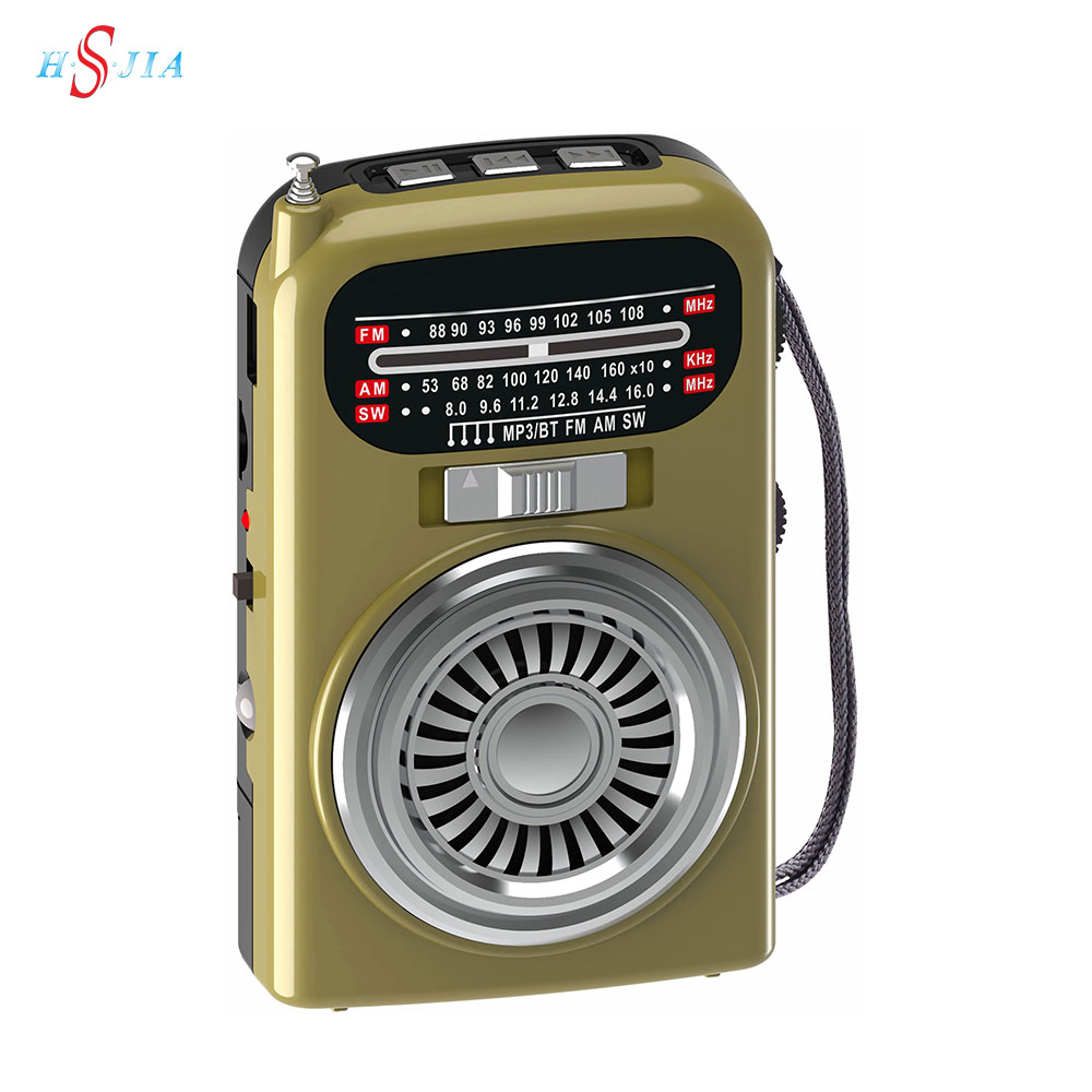 HS-2838 Mini Stereo Retro BT Torch Light Radio