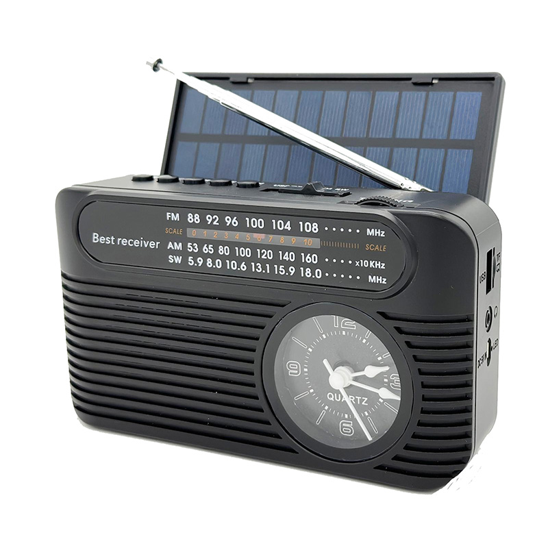 Portable Camping radio Am Fm solar radio with USB/TF Music Player