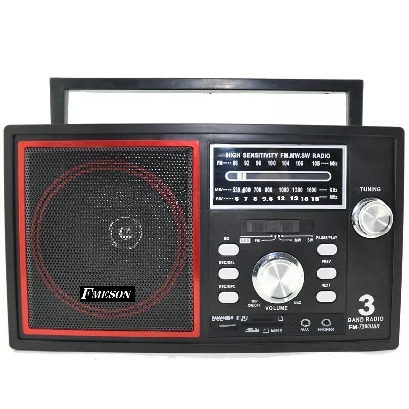 Hot Sale AM FM SW portable radio with USB TF SD function           