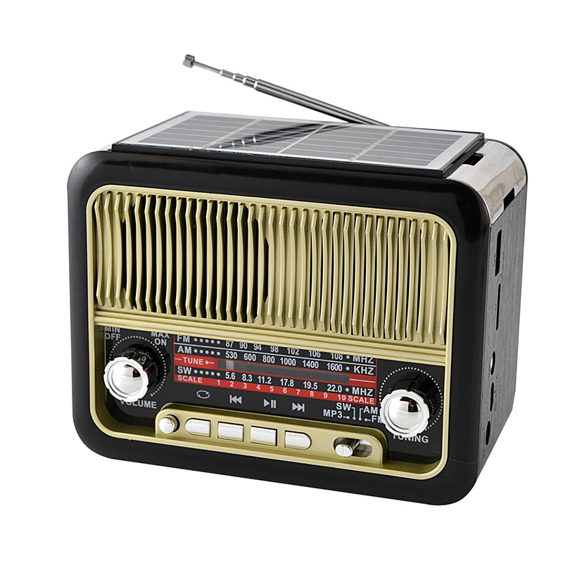 Classic radio solar powered long distance outdoor radio for outdoor activities