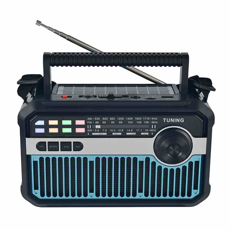 HS-2624 New version Emergency radio Am Fm 3 Band portable outdoor solar powered 