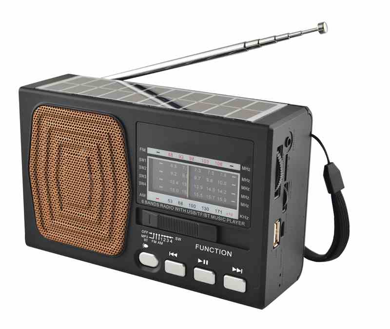 HS-2645 Factory wholesale BT Solar radio portable AM FM SW radio best reception