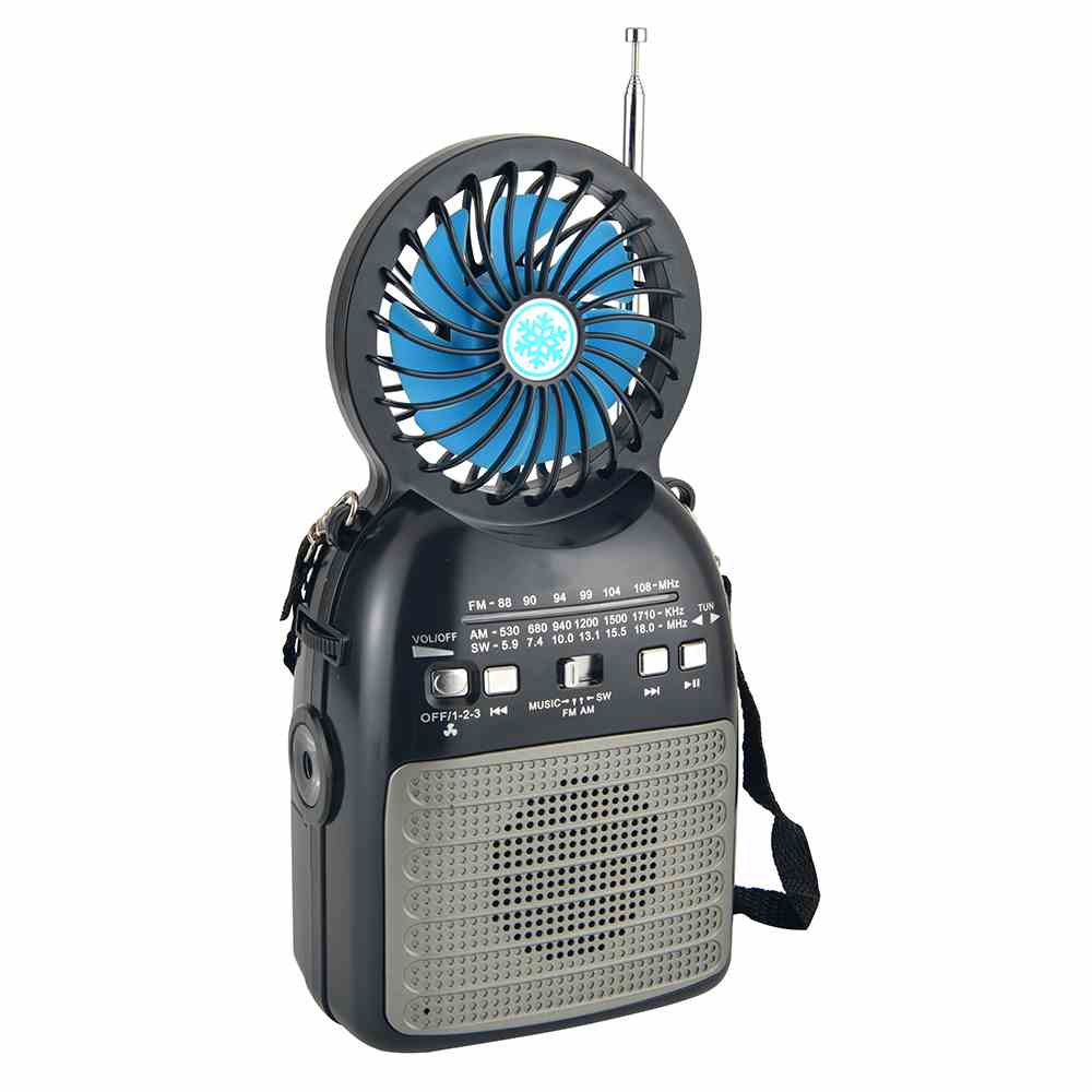 HS-2749 Best Selling solar powered wireless outdoor speaker Rechargeable fan