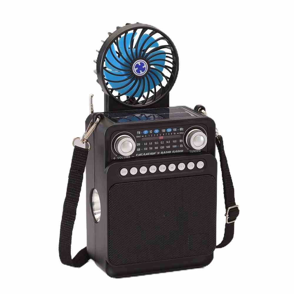 HS-2751  Special model outdoor Solar panel Speaker with loud stereo sound Fan