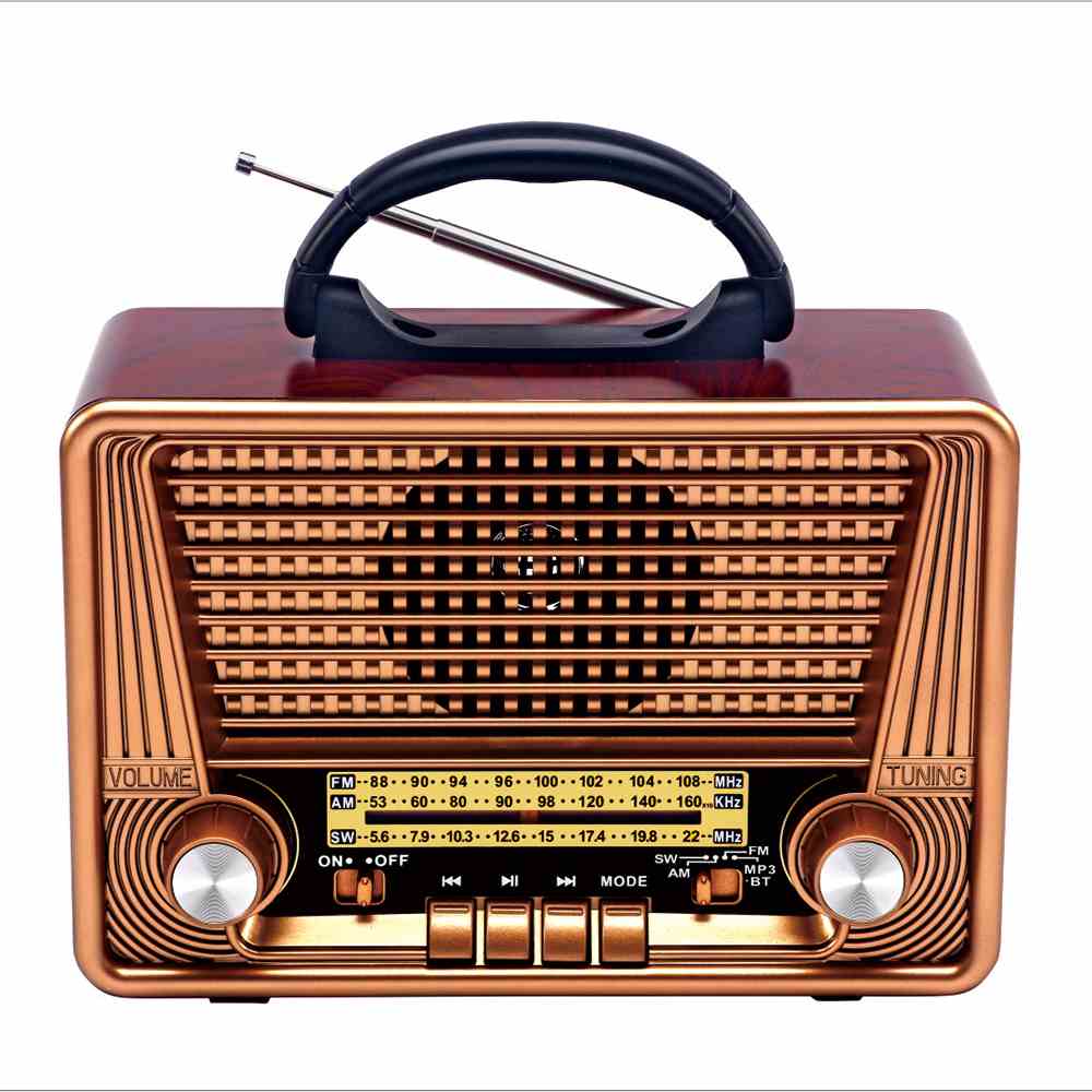 HS-2766 Factory wholesale vintage wood grain multi-band high quality radios