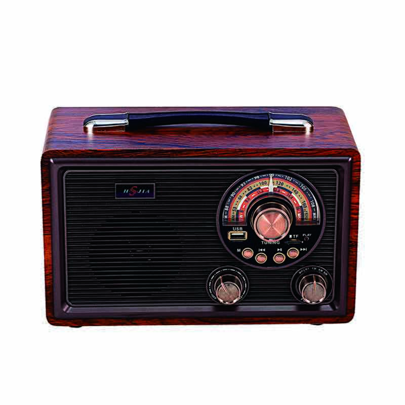 HS-2780 Portable antique design adjustable three-band radio with solar radio