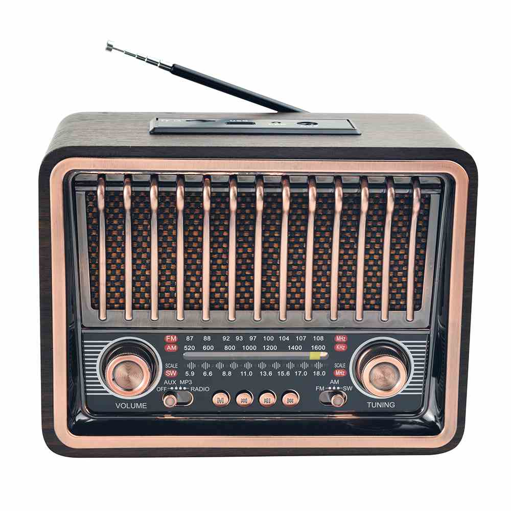 HS-2803 Newest Remote Multiband Radio Wooden Retro Radio Wireless Stereo Sound 