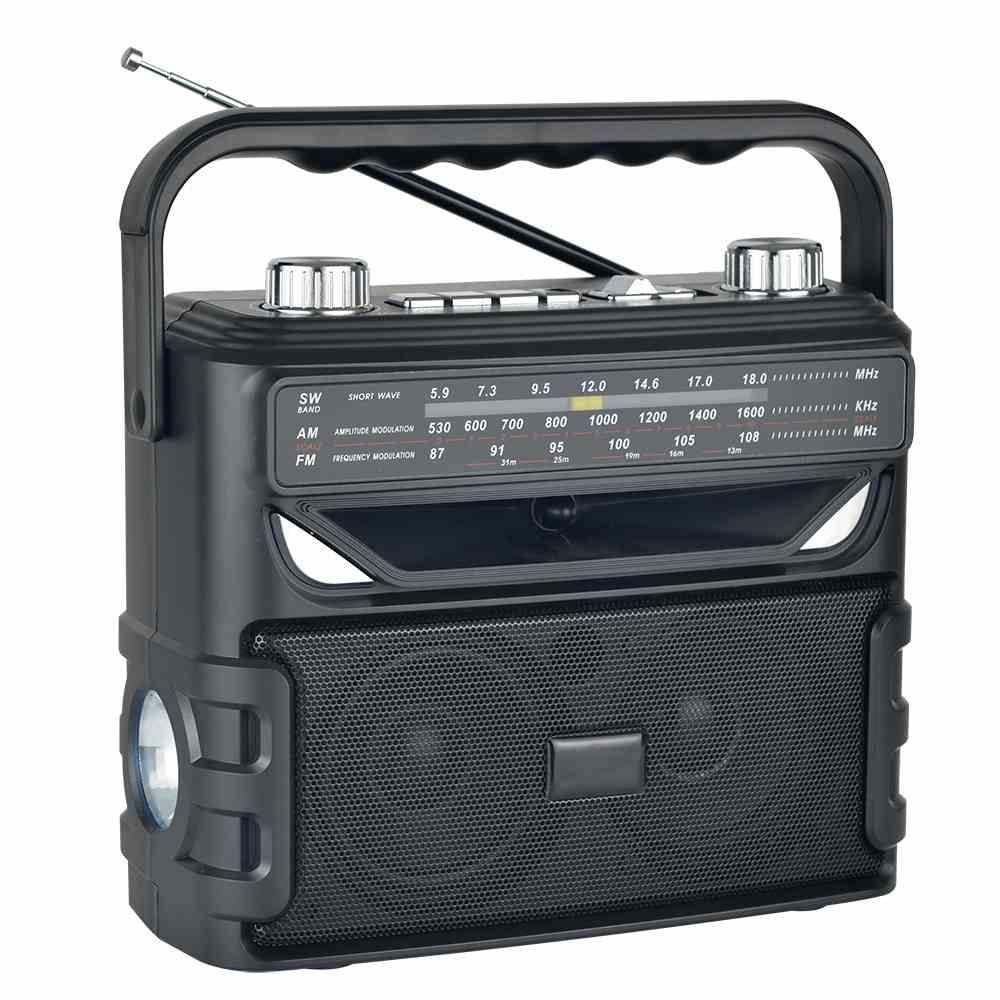 HS-2806 High quality Portable outdoor AM FM Radio with Torch light with usb tf