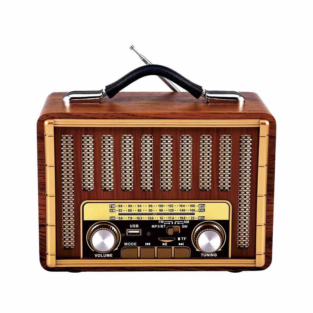 HS-2809 Wireless Stereo Retro style Radio with transformer support USB/TF slot 