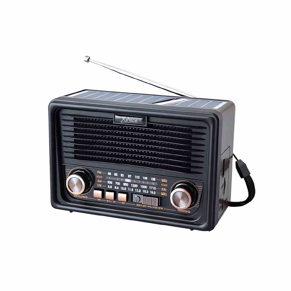 MLK-7829New Model Retro desktop radio Classic Walnut Rechargeable multifunction 