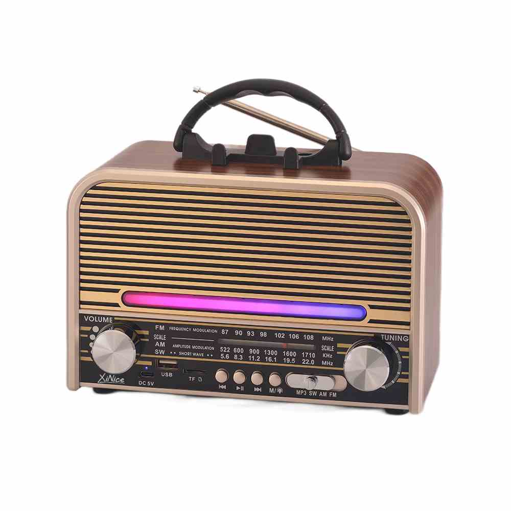 MLK-7832 Retro usb am fm sw radio rechargeable vintage style portable desktop 