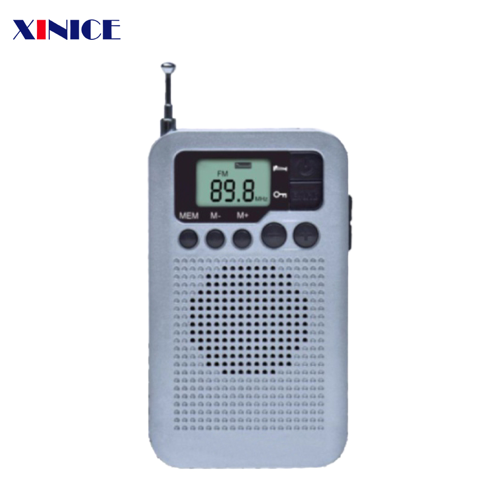 Best Sale digital alarm clock Radio LCD display small pocket Radio receiver