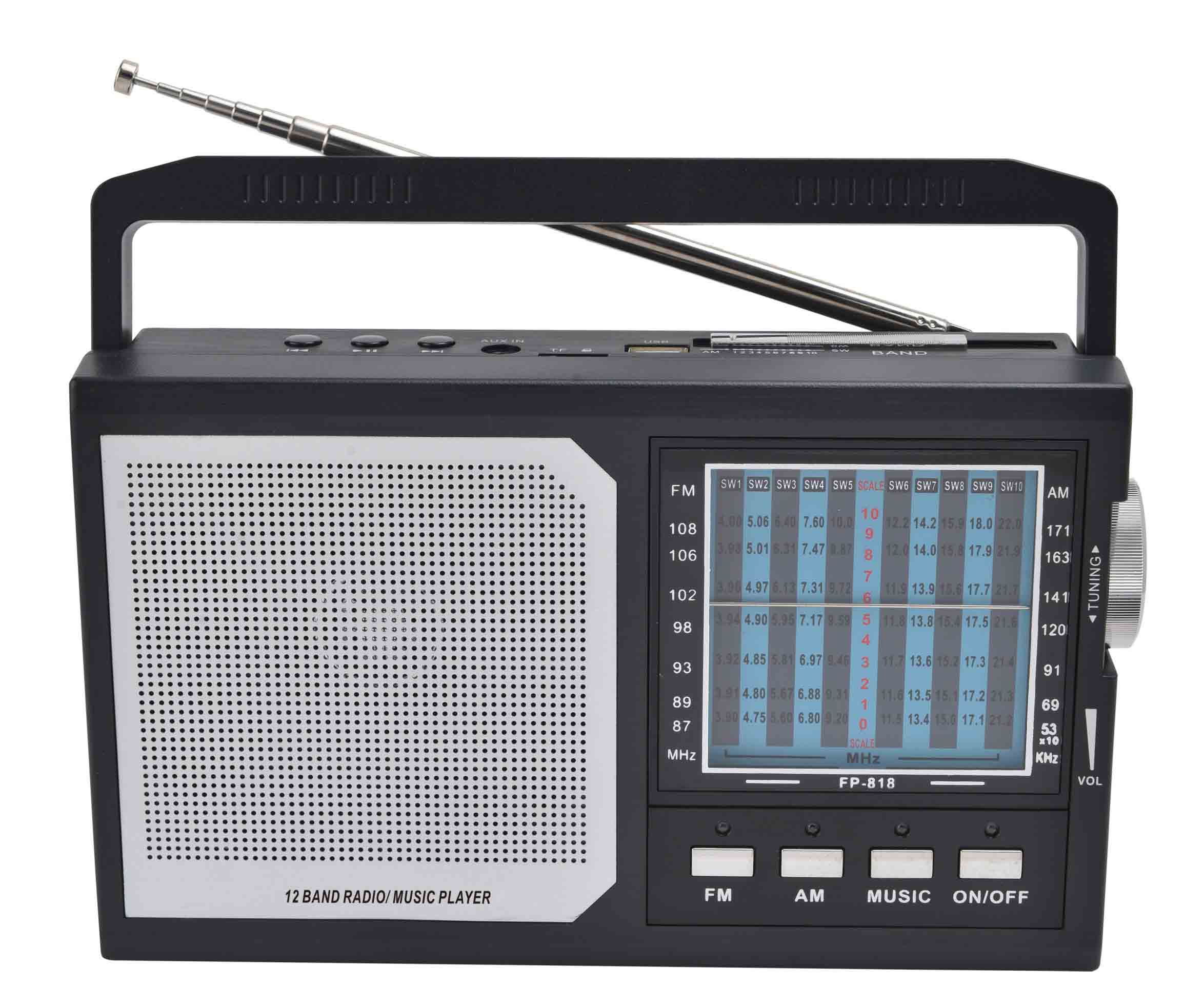 High Sensitivity Am Fm Multi Band Radio Receivers Usb Rechargeable Radio